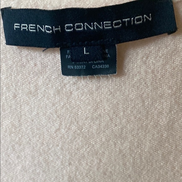 French Connection Pink Cold Shoulder Light Weight Sweater Top Size L - Picture 8 of 8